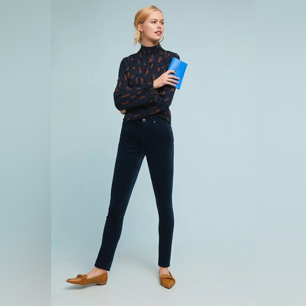 ANTHROPOLOGIE AD Adriano Goldschmied The Stevie Ankle Slim Mid-rise Velvet
